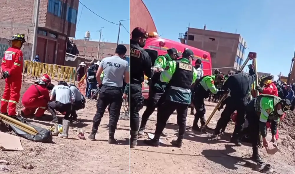 Labores de rescate de los cuerpos fueron exhaustivas. Foto: captura/ Radio Onda Azul Labores de rescate de los cuerpos fueron exhaustivas. Foto: captura/ Radio Onda Azul