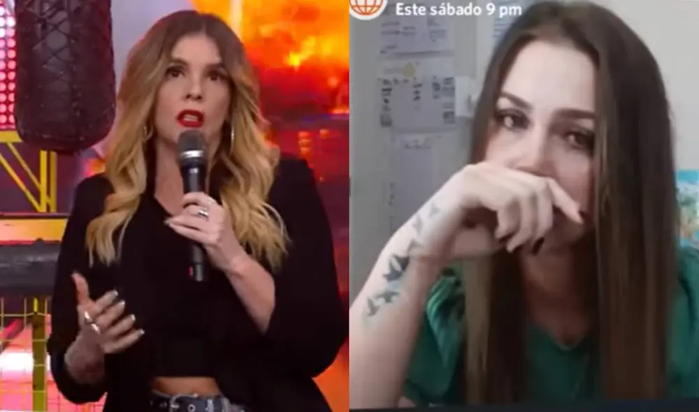 Johanna San Miguel y Ducelia Echevarría protagonizaron fuerte discusión en "Esto es guerra". Foto: composición/ captura de América TV