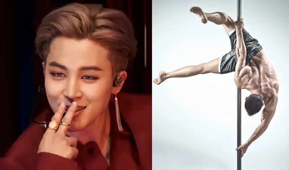 Parte final de "Run BTS!" 2022 dejó abierta la posibilidad de ver a Jimin haciendo pole dance. Foto: composición LR/Hybe/Economist