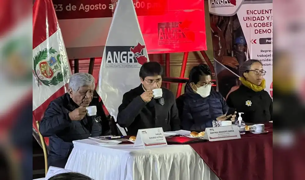 Jean Paul Benavente, presidente de la ANGR, pidió que se atienda el pedido de adelanto de elecciones emitido por los gobernadores. Foto: Raúl Egúsquiza / URPI-LR