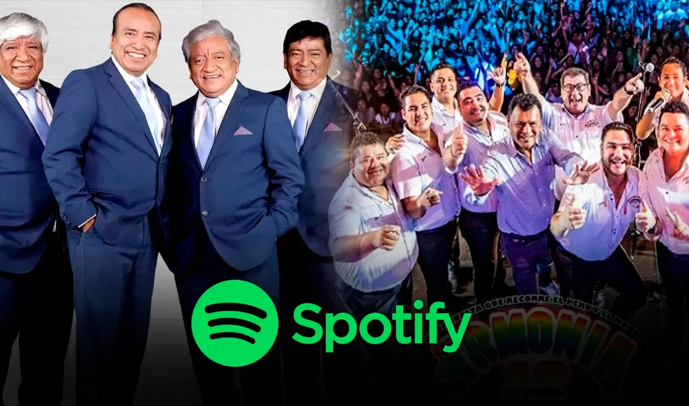 Agua Marina y Armonía 10 son dos de los grupos peruanos de cumbia más reconocidos en Latinoamérica. Foto: composición de Jazmín Ceras/Andina