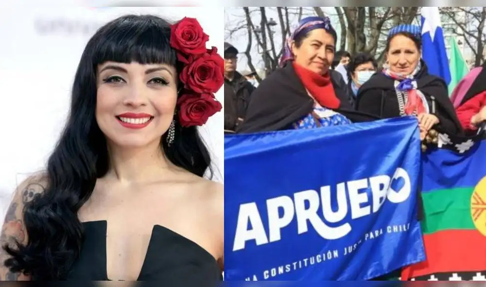 La cantante Mon Laferte ha revelado que votará por la opción "apruebo" para la nueva constitución chilena. El plebiscito es el 4 de septiembre. Foto: composición LR/Univisión/Cooperativa.