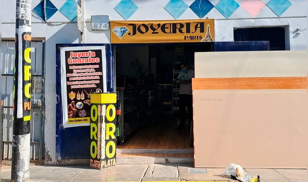 La joyería está situada en la cuadra 8 de la calle Lora y Cordero en Chiclayo. Foto: cortesía a LR La joyería está situada en la cuadra 8 de la calle Lora y Cordero en Chiclayo. Foto: cortesía a LR
