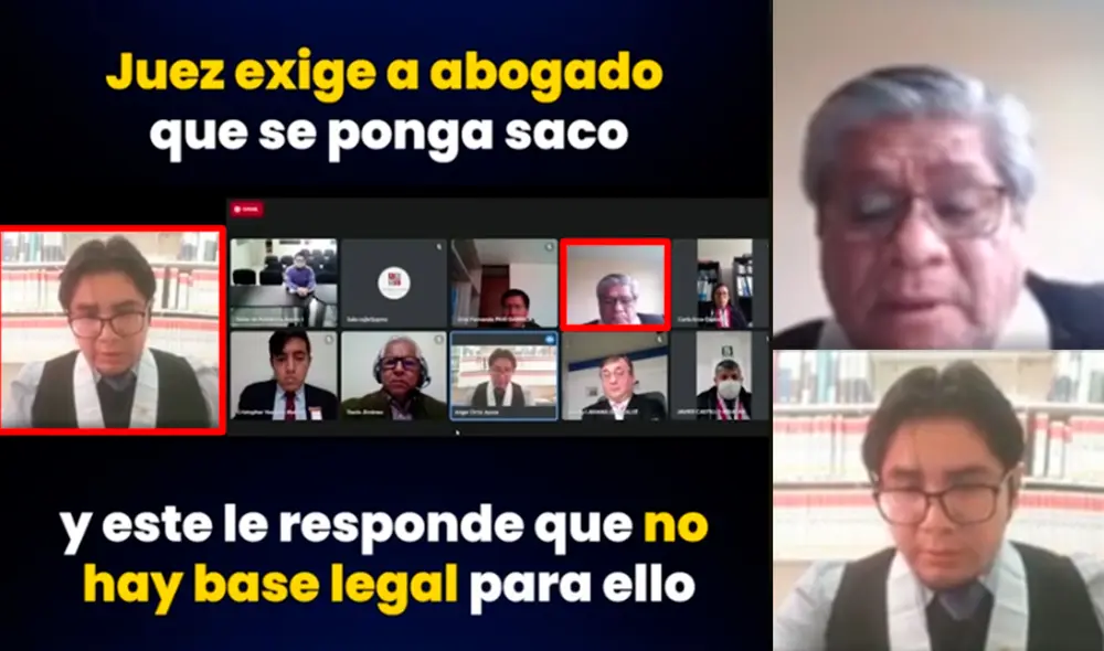 Juez y abogado discuten durante audiencia por modo de vestir del letrado. Foto: composición LR/captura de TikTok/LP Derecho