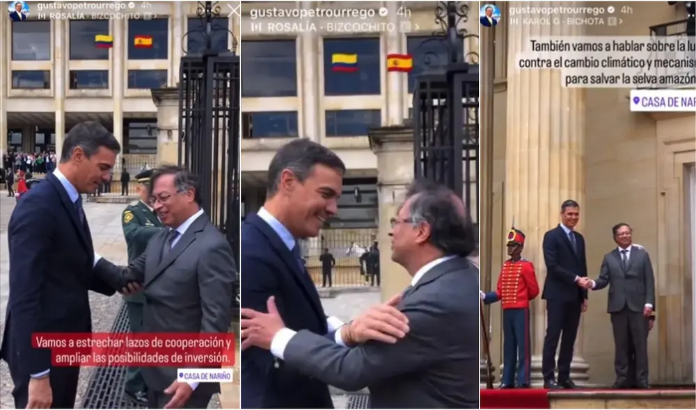 Ambas historias de Instagram se viralizaron de inmediato en redes sociales. Foto: composición LR/@gustavopetrourrego/Instagram Ambas historias de Instagram se viralizaron de inmediato en redes sociales. Foto: composición LR/@gustavopetrourrego/Instagram