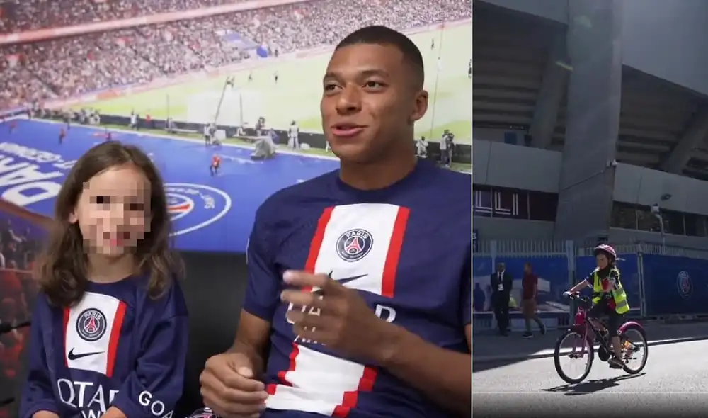 Mbappé recibió a Camille en el Parque de los Príncipes. Foto: Kylian Mbappé/Twitter