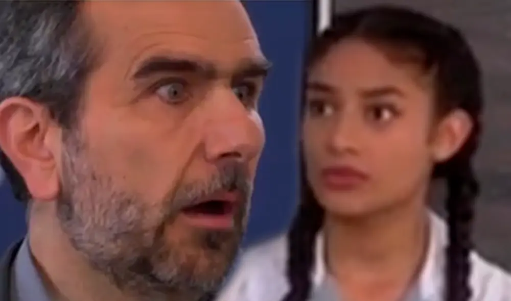 Yuly se mostro sorprendida al darse cuenta del descubrimiento de Diego Montalbán. Foto: composición/captura América TV