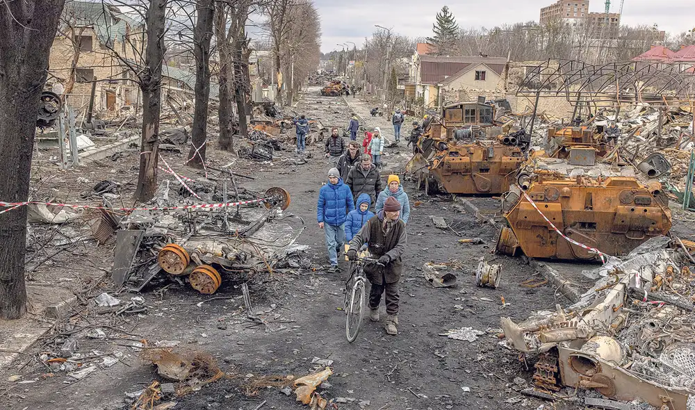 Destrucción. Ciudades arrasadas en el sur de Ucrania.