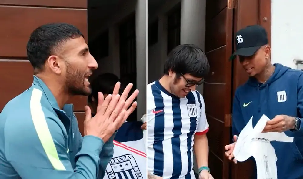Ballón y Arley llevaron alergía a un hincha blanquiazul. Foto: Alianza Lima