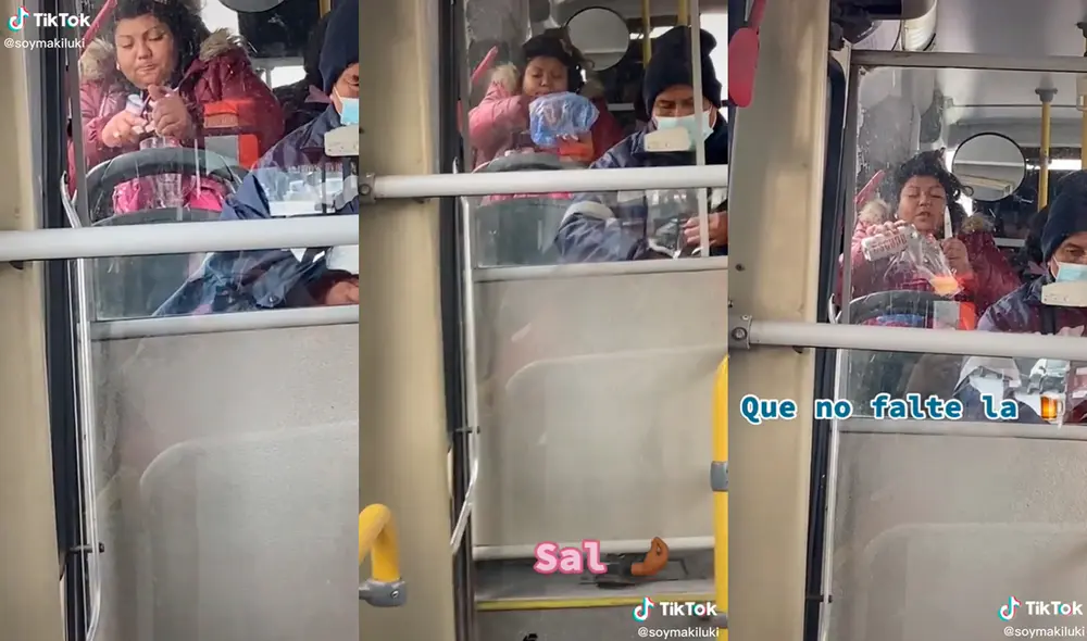 La señora llevó todos los ingredientes en su bolsa. Foto: composición LR/TikTok/@SoyMakiluki