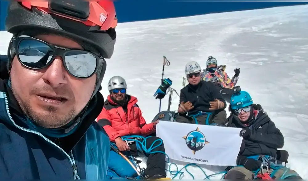 Ellos llegaron a lo más alto del nevado Huascarán, en la región Áncash. Foto: Edgar Raju Merino