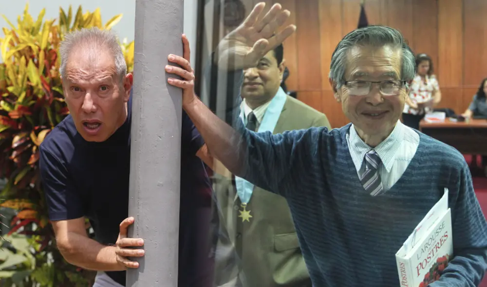 'Cara de haba' lamentó en América Televisión que el "ordenamiento jurídico nacional" no permitiera la segunda reelección de Fujimori; es decir, su tercer mandato. Foto: composición de Fabrizio Oviedo/La República/Carlos Contreras/EFE