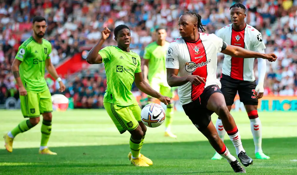 Manchester United vs. Southampton: ambas escuadras se fueron al descanso con el marcador sin goles. Foto: Manchester United