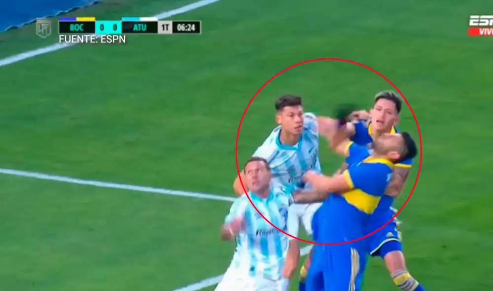 Carlos Zambrano volvió a ser titular con Boca Juniors. Foto: captura ESPN Carlos Zambrano volvió a ser titular con Boca Juniors. Foto: captura ESPN