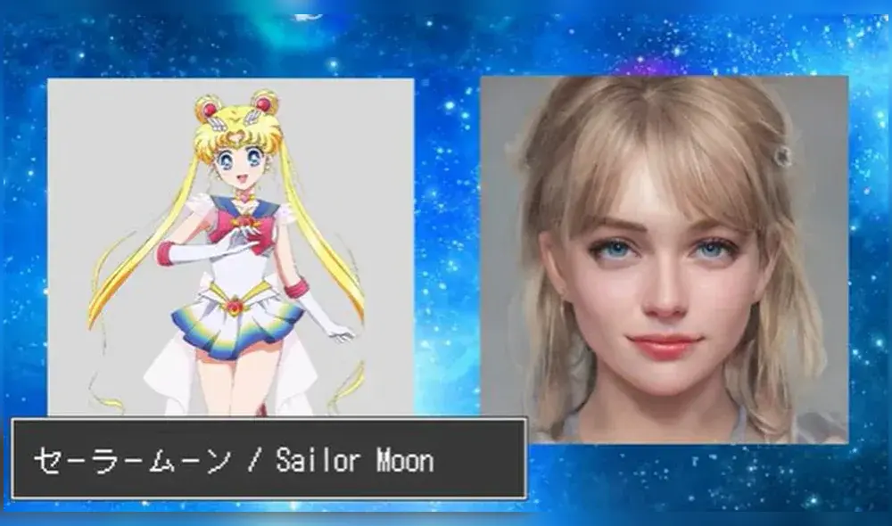 Una inteligencia artificial dibujó los rostros de los personajes de "Sailor Moon" y el resultado ha sorprendido a fans. Foto: captura de Youtube/Create with AI