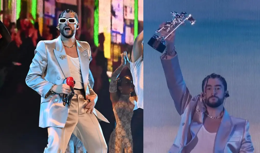 Bad Bunny fue uno de los grandes ganadores de la última edición de los MTV Video Music Awards. Foto: Composición La República/E!/Instagram