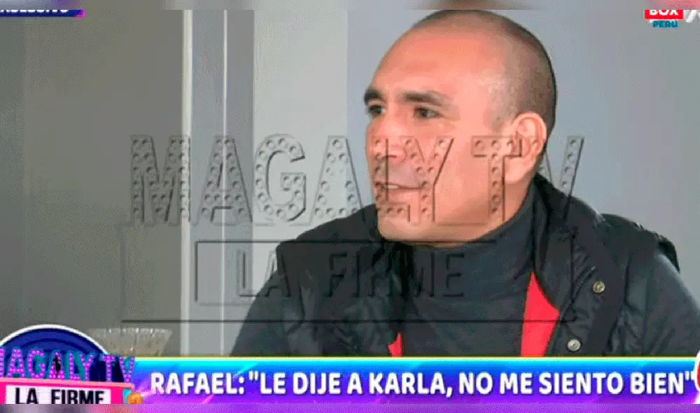 Rafael Fernández le dijo a Magaly Medina los motivos por los que se separó de Karla Tarazona. Foto: ATV