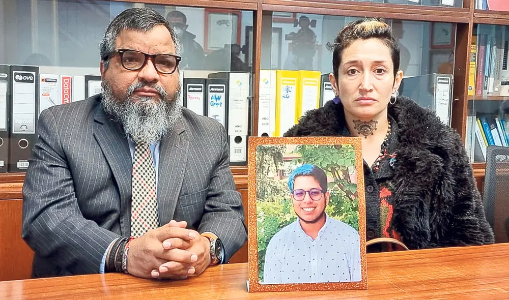 Medidas. Abogados presentaron denuncia. Estuvo presente Sebastián, esposo de Rodrigo. Foto: difusión Medidas. Abogados presentaron denuncia. Estuvo presente Sebastián, esposo de Rodrigo. Foto: difusión