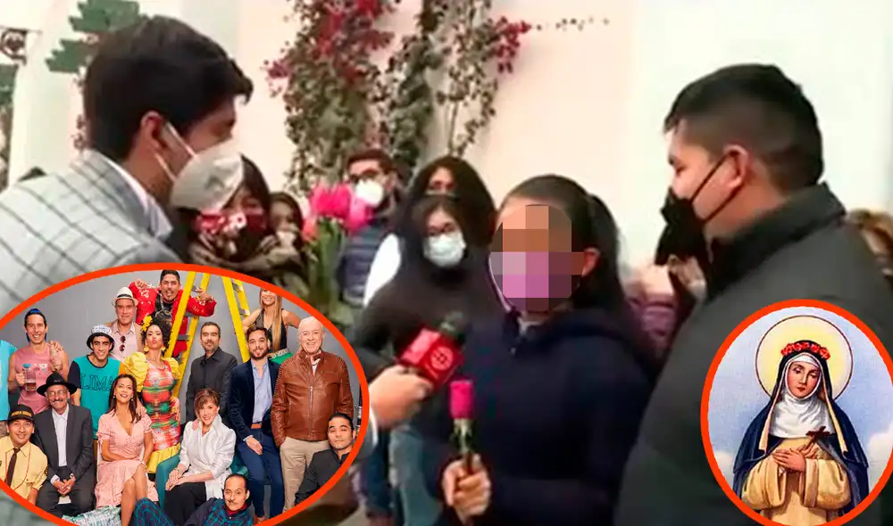 Con la compañía de sus padres, la niña acudió al convento de Santa Rosa en Cercado de Lima a tempranas horas del día. Foto: composición LR/América TV