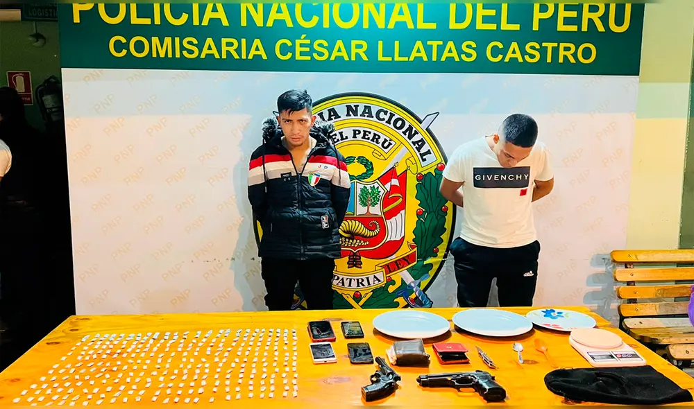 Hombres fueron puestos a disposición de Ministerio Público para las investigaciones de ley. Foto: PNP Hombres fueron puestos a disposición de Ministerio Público para las investigaciones de ley. Foto: PNP