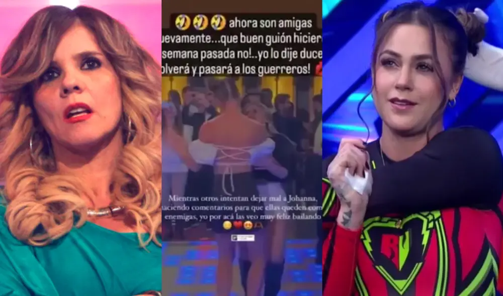 Johanna San Miguel y Ducelia Echevarría hicieron las paces tras pelea en "EEG". Foto: composición LR/ captura de América TV y Willax