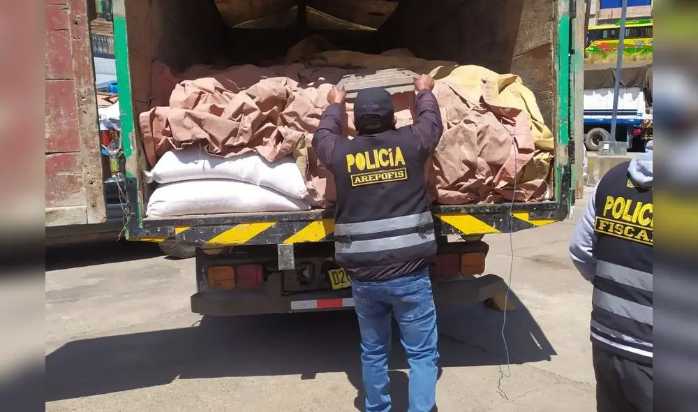 Mercancía fue incautada en la zona norte de Puno. Foto: PNP