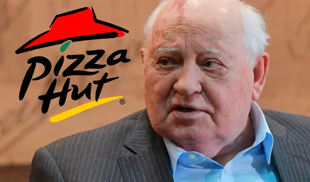 El último líder de la URSS apareció en un anuncio comercial de la conocida cadena de pizzas. Foto: composición LR/AFP