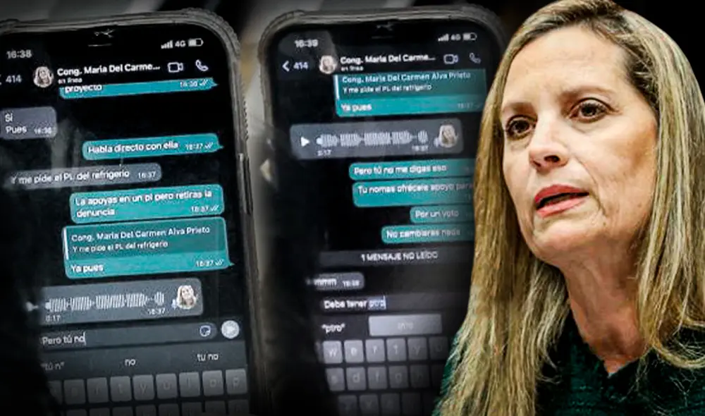 Se revelaron chats entre María del Carmen Alva y Patricia Chirinos sobre denuncia de Isabel Cortez ante la Comisión de Ética. Foto: composición de Jazmín Ceras Se revelaron chats entre María del Carmen Alva y Patricia Chirinos sobre denuncia de Isabel Cortez ante la Comisión de Ética. Foto: composición de Jazmín Ceras