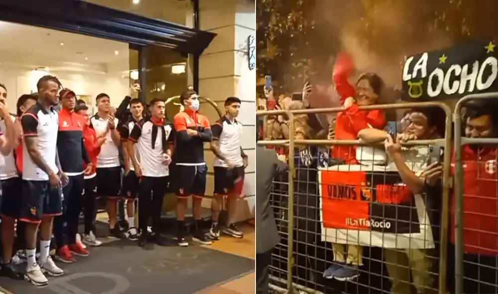 Los hinchas cantaron emocionados en Quito. Foto: composición LR/captura de Facebook/Melgar Los hinchas cantaron emocionados en Quito. Foto: composición LR/captura de Facebook/Melgar