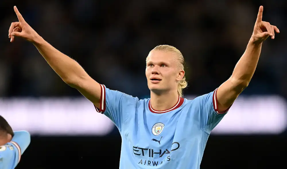 Haaland es el goleador de la Premier League al anotar 9 tantos en sus primeros 5 partidos. Foto: @premierleague Haaland es el goleador de la Premier League al anotar 9 tantos en sus primeros 5 partidos. Foto: @premierleague