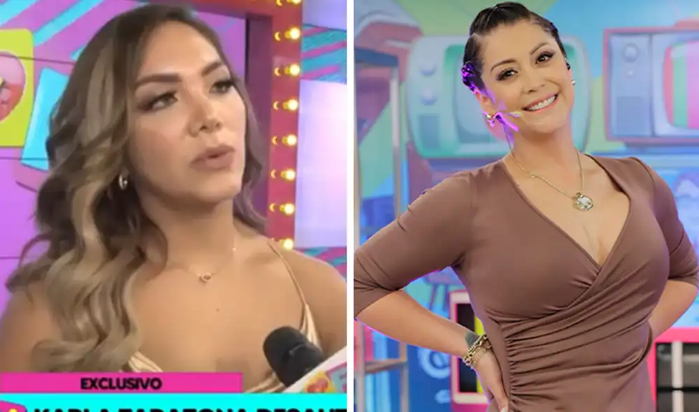Isabel Acevedo respaldó a Karla Tarazona tras su separación de Rafael Fernández. Foto: composición LR/captura de Willax TV/Instagram/Karla Tarazona
