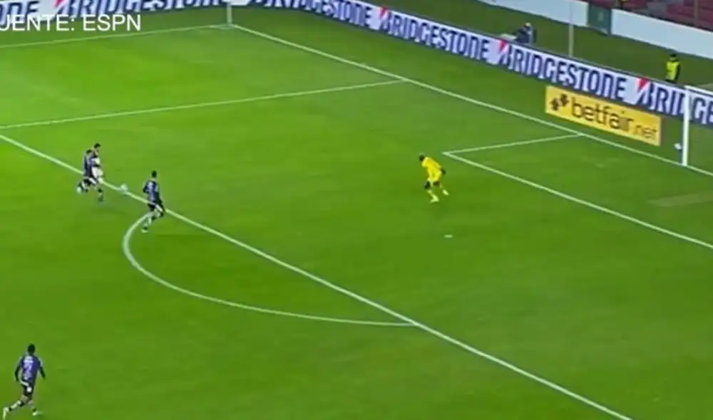 Melgar vs. Independiente del Valle: Bernardo Cuesta estuvo cerca de abrir el marcador en Quito. Foto: captura ESPN
