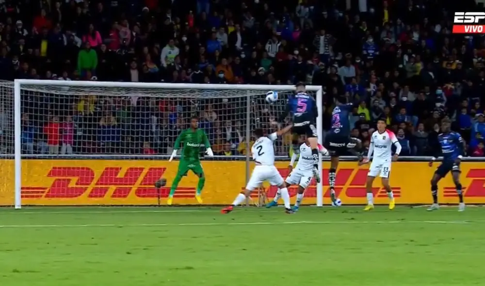 Independiente del Valle y Melgar juegan en el estadio Rodrigo Paz Delgado. Foto: captura ESPN