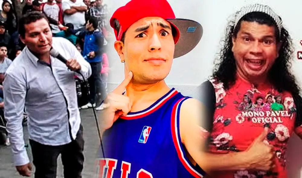 Existe un conflicto entre los cómicos ambulantes por los espacios de la alameda de la Chabuca Granda. Foto: composición LR/captura de YouTube/Edwin Aurora/Lucky/Instagram/Mono Pavel