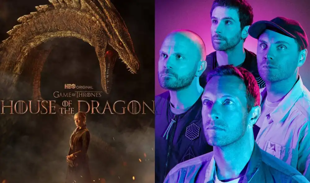 Un actor protagonista de "House of the dragon" grabó el videoclip de "God put a smile upon your face", uno de los temas principales de Coldplay durante los 2000. Foto: composición/HBO Max/ Facebook/Coldplay