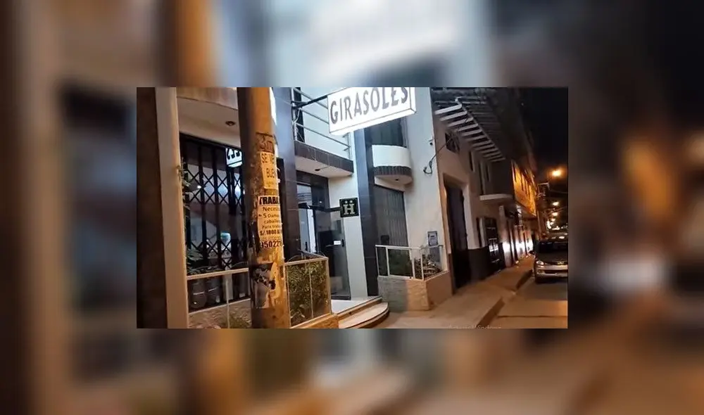El sujeto llegó a hospedarse al hostal Los Girasoles. Foto: captura de HCO TV