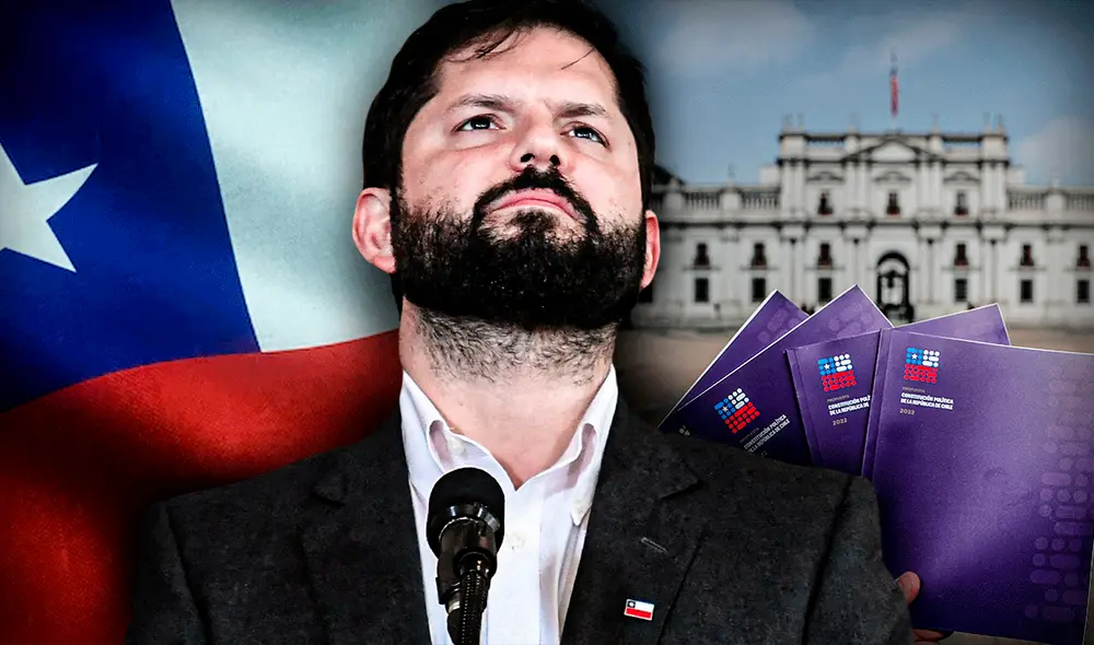 ”Los chilenos y chilenas optamos por resolver nuestros conflictos con más democracia", expresó el mandatario de Chile, Gabriel Boric. Foto: composición Jazmin Ceras/La República/AFP