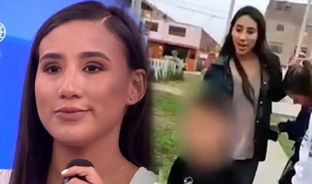 Samahara Lobatón tomó el comentario del infante con humor y hasta se rió del incidente. Foto: composición/captura América TV/TikTok