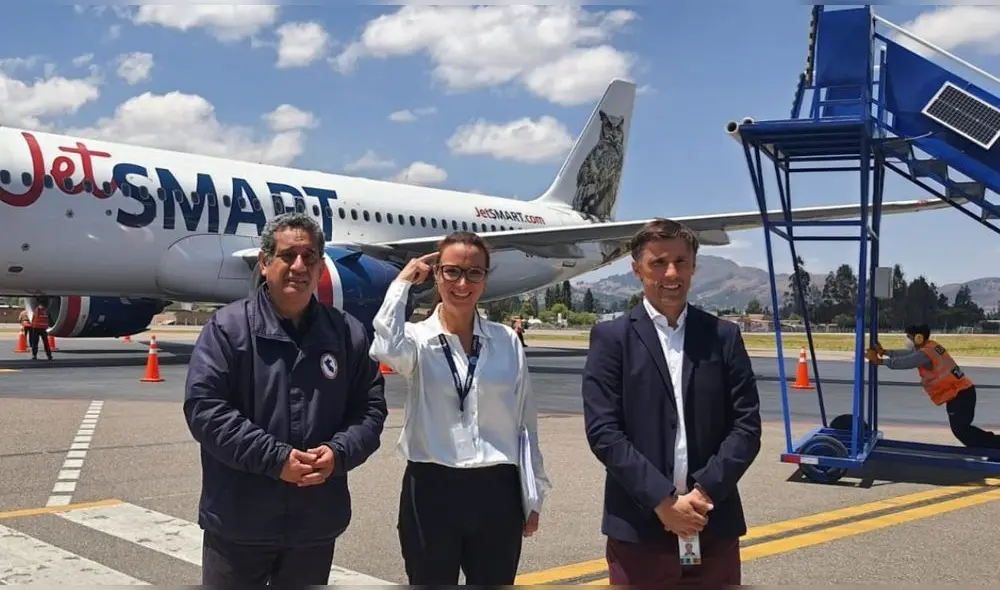 Una flota de aeronaves Airbus 320 de Jet Smart, con capacidad para 186 pasajeros, operará en la ruta Lima- Cajamarca.  Foto: Radio Marañon