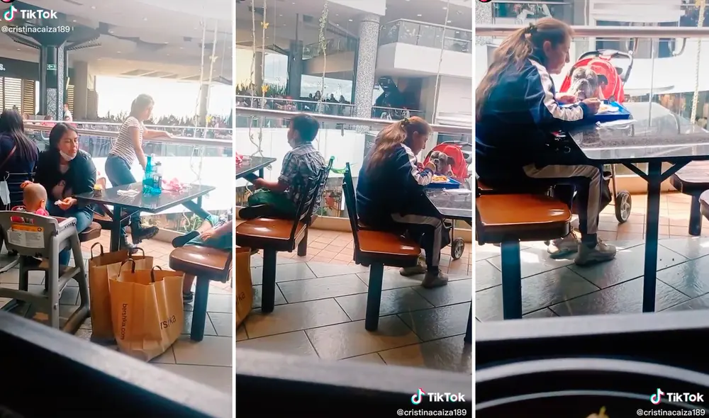 La mujer acaparó las miradas al darle de comer a su perro con una cuchara como si se tratara de un niño. Foto: composición LR/captura de TikTok/@CristinaCaiza189 La mujer acaparó las miradas al darle de comer a su perro con una cuchara como si se tratara de un niño. Foto: composición LR/captura de TikTok/@CristinaCaiza189