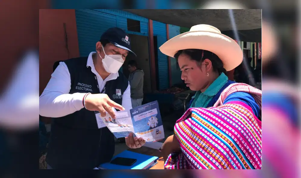 La ODPE San Pablo pidió a la población acudir a los locales de votación entre 7.00 a. m. a 5.00 p. m. Foto. ODPE San Pablo