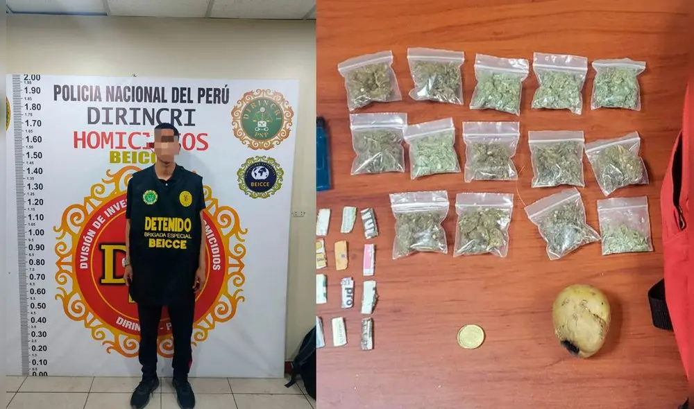 Ambos menores ya fueron detenidos por la posesión de drogas. Foto: PNP Ambos menores ya fueron detenidos por la posesión de drogas. Foto: PNP