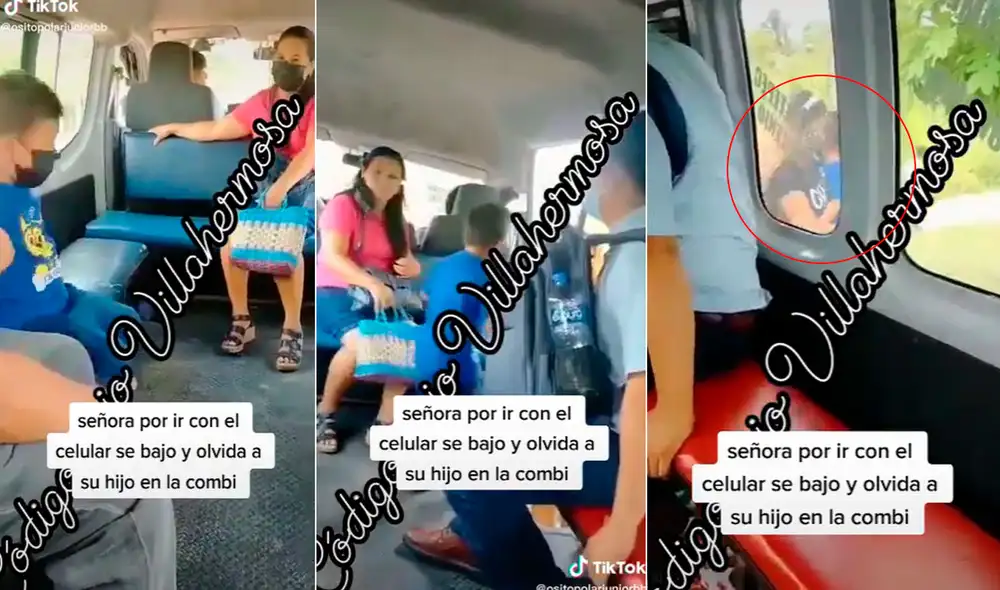 Miles de usuarios reprocharon la actitud de esta señora que olvidó a su pequeño en la combi. Foto: composición LR/TikTok/@ositopolarjuniorbb Miles de usuarios reprocharon la actitud de esta señora que olvidó a su pequeño en la combi. Foto: composición LR/TikTok/@ositopolarjuniorbb