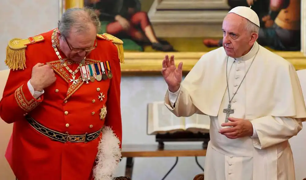 Papa Francisco convocó a nuevo Capítulo General Extraordinario para elegir a una nueva cúpula de la Orden de Malta. Foto: EFE
