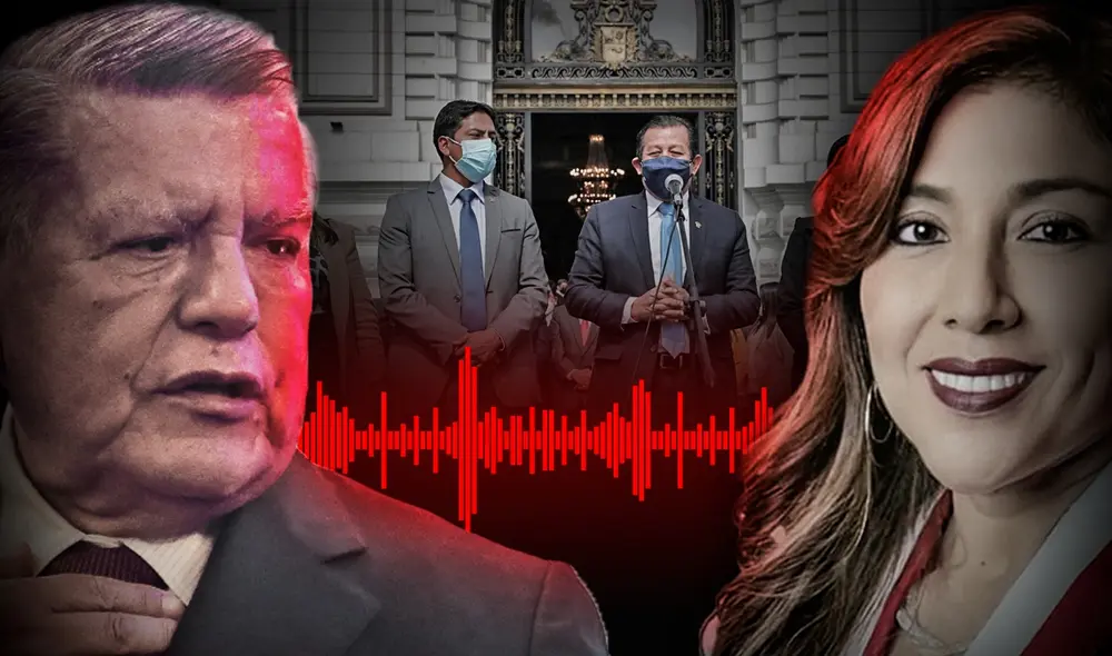 César Acuña minimizó los audios en los que ordena a los congresistas de su bancada marcar la agenda del Parlamento. Foto: composición Fabrizio Oviedo/Congreso