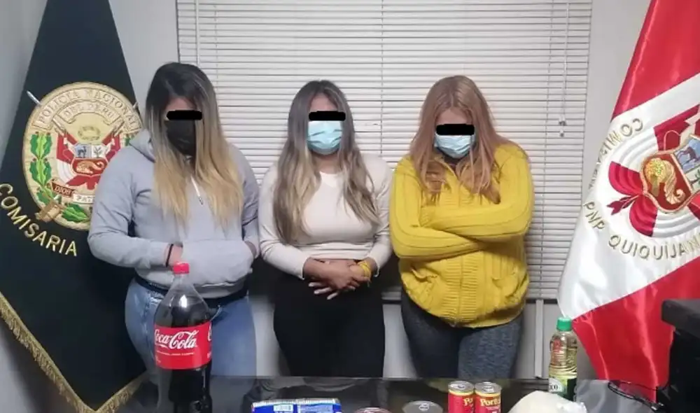 Presunta banda fue intervenida con 900 soles, que serían falsos. Foto: PNP