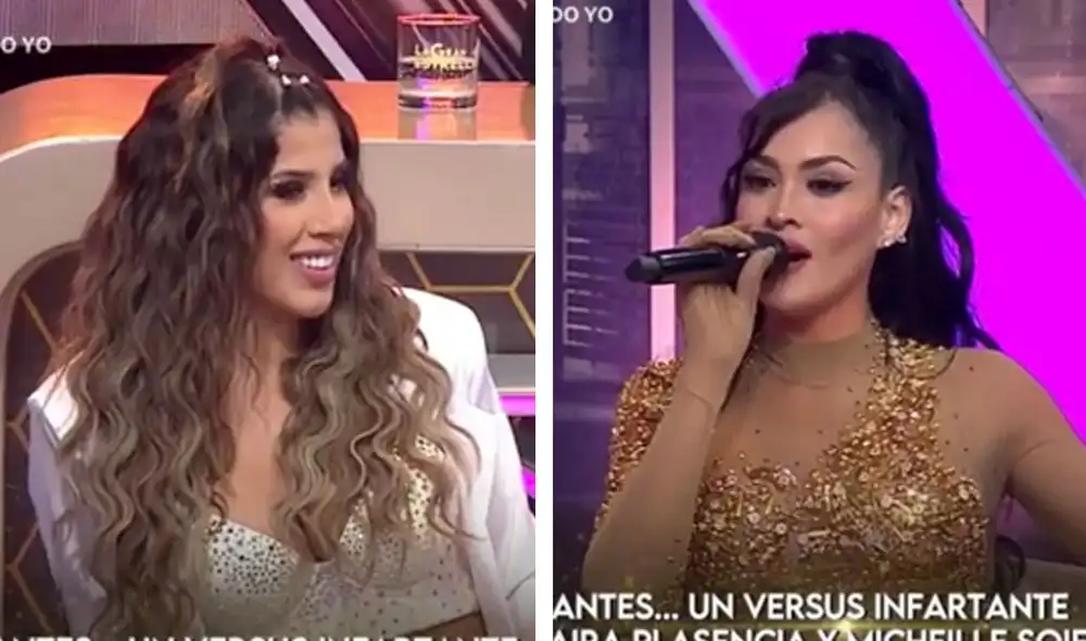 Michell Soifer y Yahaira Plasencia tuvieron un candente duelo en "La gran estrella". Foto: captura América TV Michell Soifer y Yahaira Plasencia tuvieron un candente duelo en "La gran estrella". Foto: captura América TV