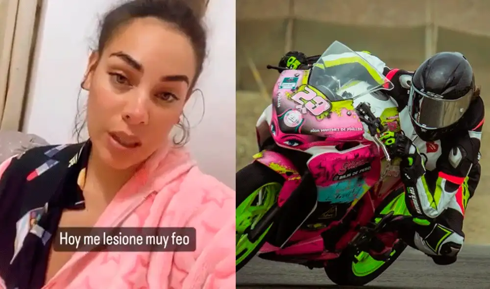 Aída Martínez se lesionó tras practicar en moto. Foto: composición LR/Instagram/@aidamartinezw