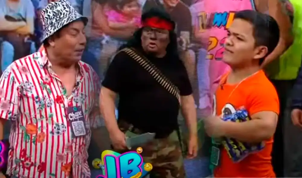 La pelea de Edwin Aurora con Mono Pavel fue llevado a las pantallas con un sketch de "JB en ATV". Foto: captura/ATV