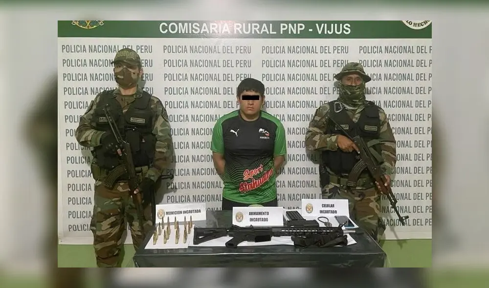 Arma incautada, estaría valorizada en 12.000 soles, aproximadamente. Foto: PNP